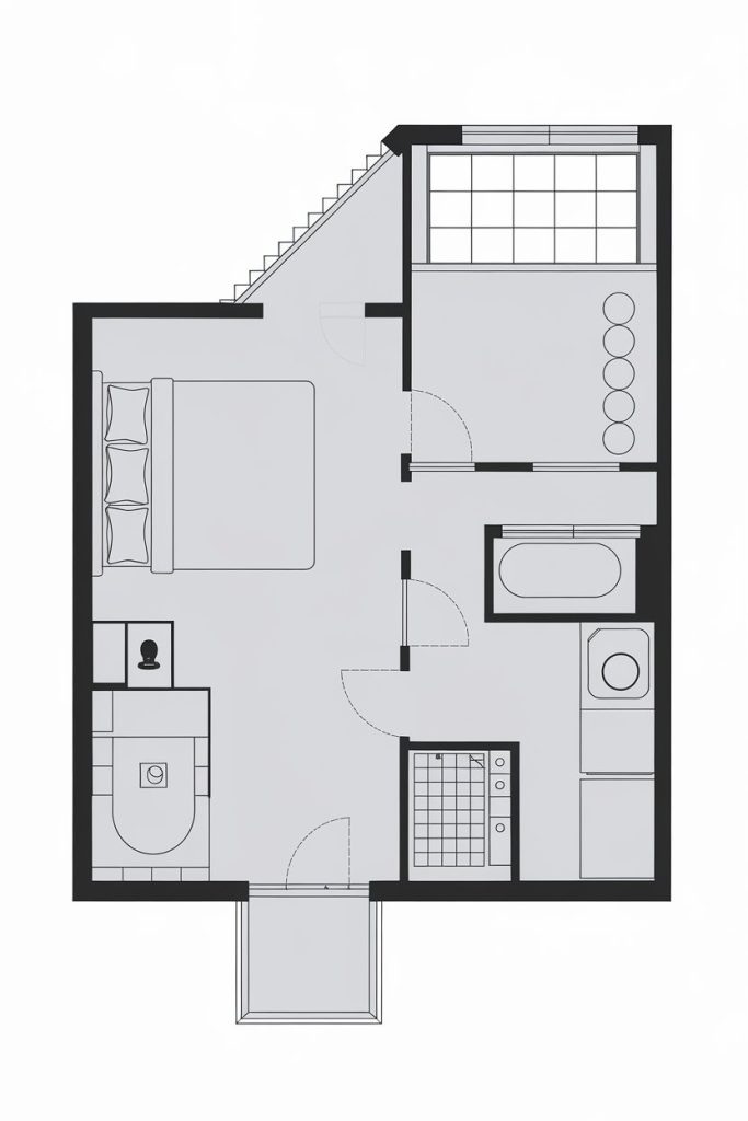  Small One-Bedroom Apartment Layout Floor Plans