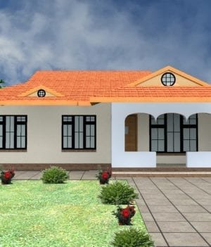 3 Bedroom bungalow house plan