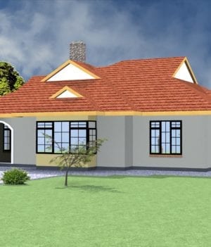 3 bedroom house plan with dimensions