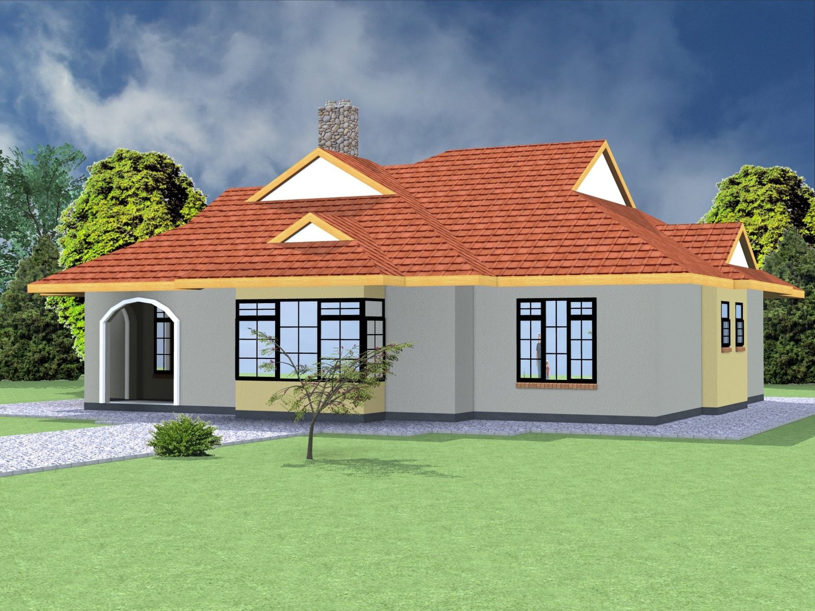 3 bedroom house plan with dimensions |HPD Consult