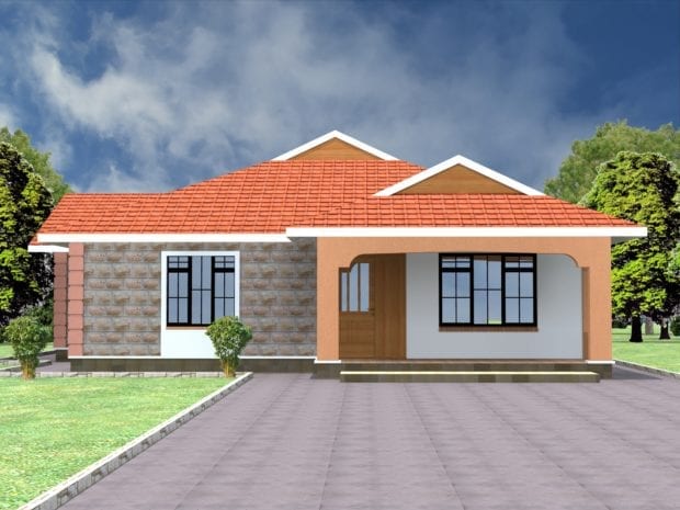 Simple three bedroom house plan